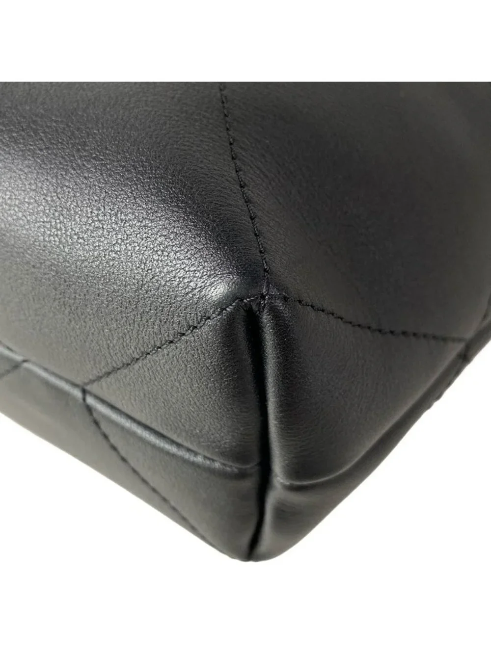 Chanel Handbag Quilted Hobo Black Gold Metal Leather
